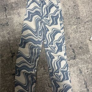 PacSun Blue and White Swirl Joggers